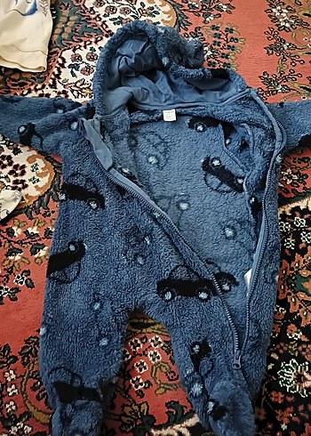 Kürk Detaylı Gri Batik Desenli Sokak Stili - Görsel 2