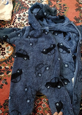 Kürk Detaylı Gri Batik Desenli Sokak Stili - Görsel 3