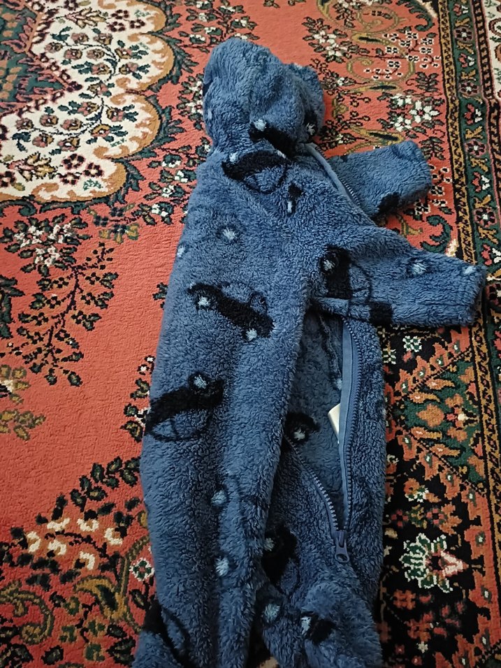 Kürk Detaylı Gri Batik Desenli Sokak Stili - Görsel 4