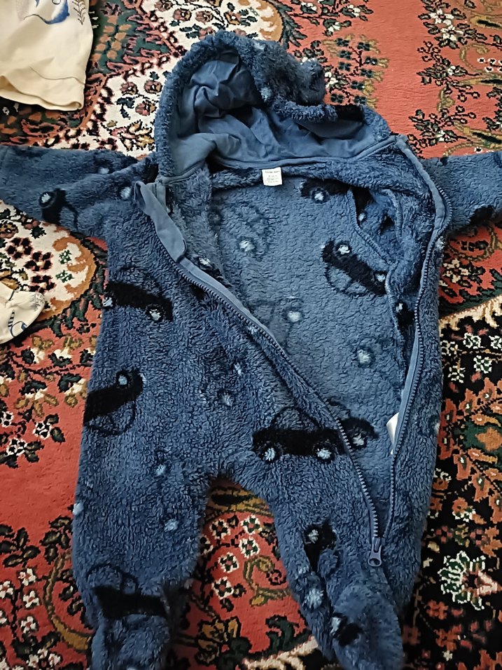 Kürk Detaylı Gri Batik Desenli Sokak Stili - Görsel 2