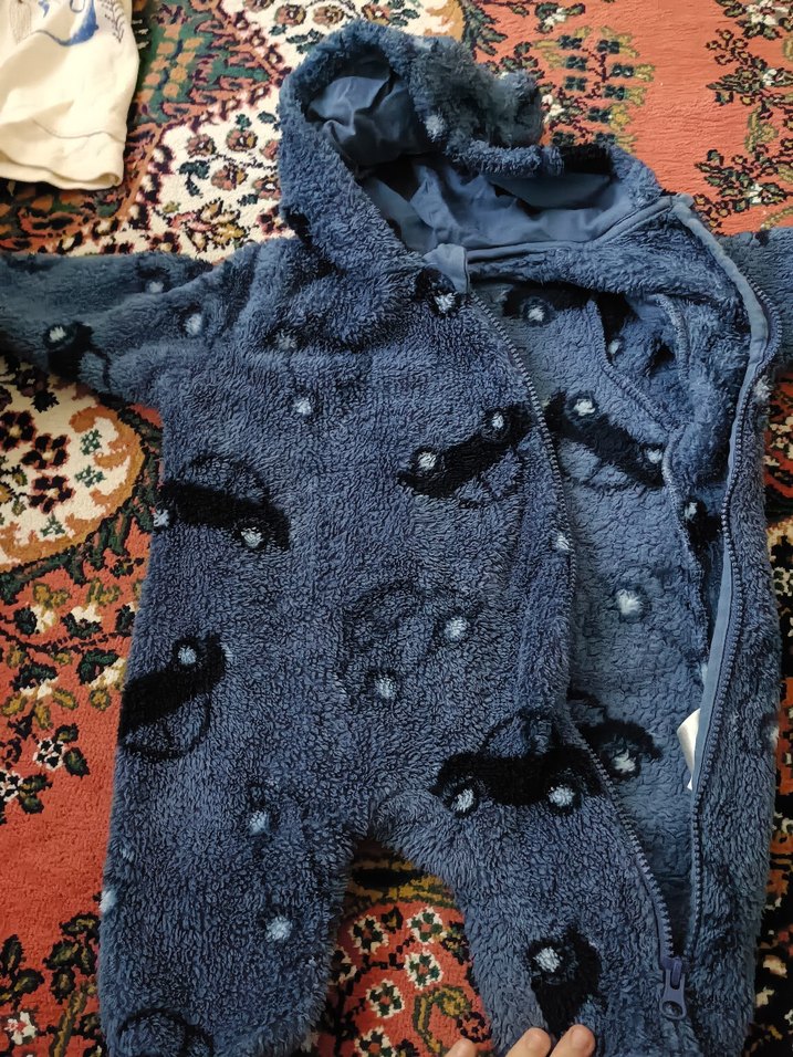 Kürk Detaylı Gri Batik Desenli Sokak Stili - Görsel 3