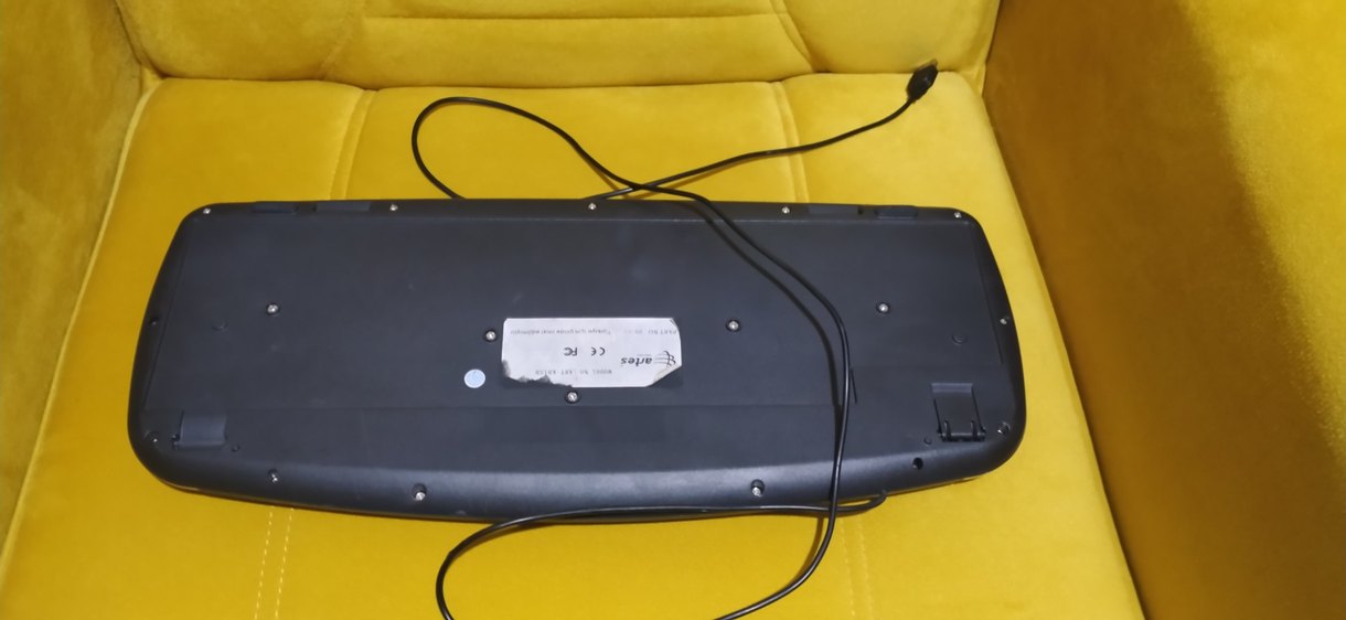 Sarı Zeminli Kablolu Siyah Klavye - Görsel 4