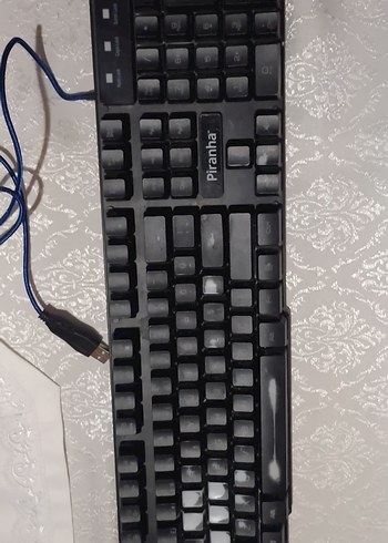 Renkli LED aydınlatmalı siyah klavye - Görsel 6