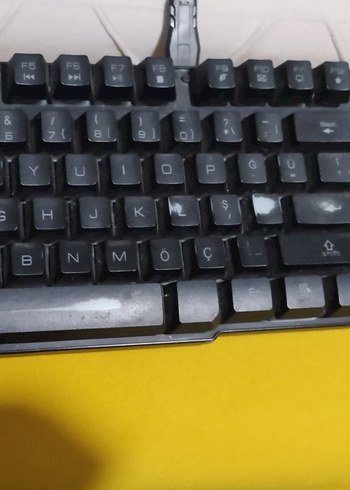 Renkli LED aydınlatmalı siyah klavye - Görsel 7