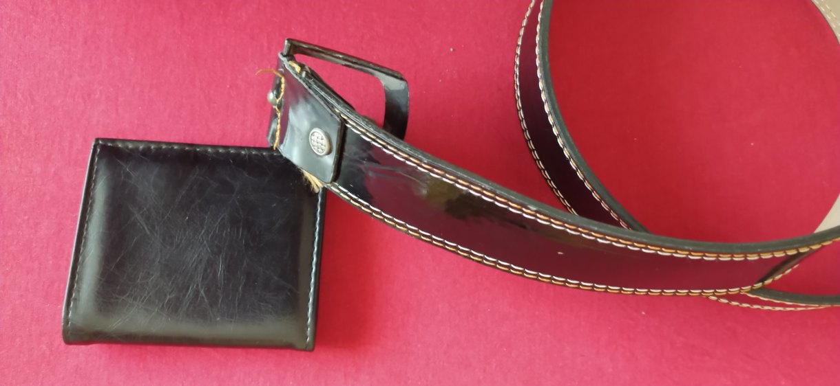 Siyah Erkek Klasik suni deri Kemer ve cüzdan - Görsel 2