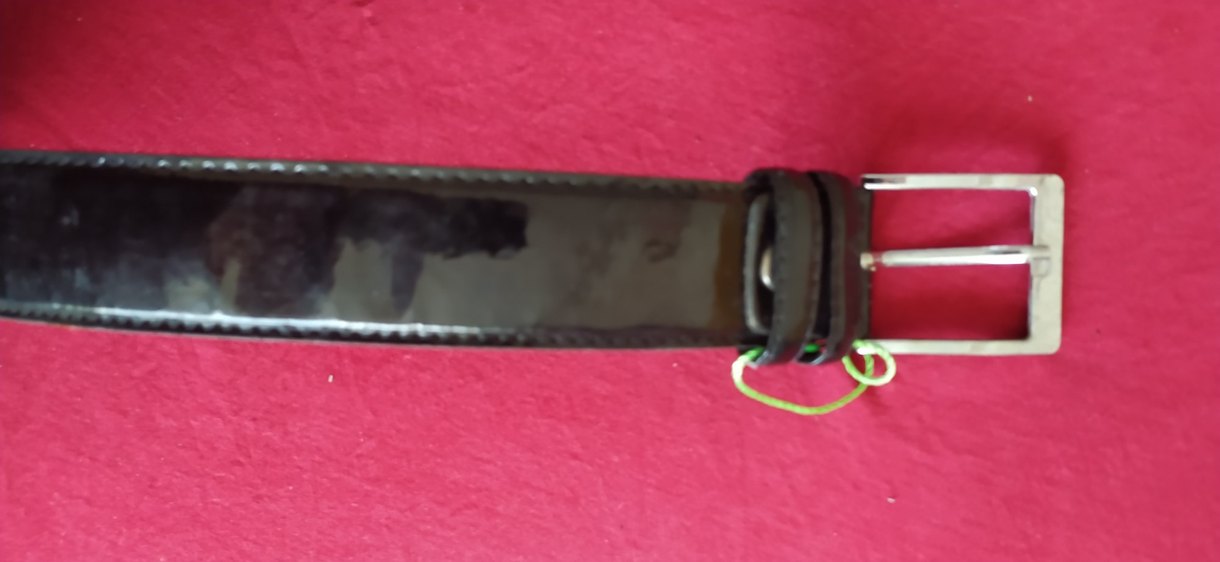 Siyah Parlak rugan Erkek Kemer cüzdan - Görsel 2