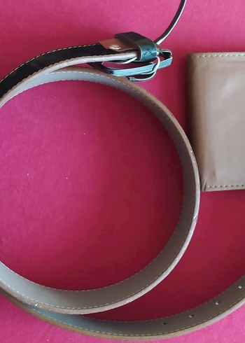 Koyu Kahverengi Erkek Kemer ve cüzdan takım - Görsel 2