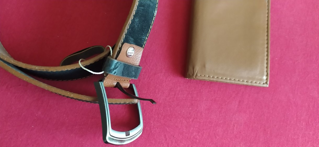 Koyu Kahverengi Erkek Kemer ve cüzdan takım - Görsel 3