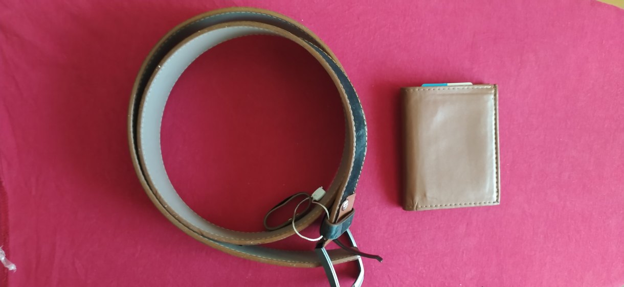 Koyu Kahverengi Erkek Kemer ve cüzdan takım - Görsel 4