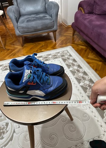 tek ebat Beden Mavi Puma Basketbol Ayakkabısı Velcro Detaylı
