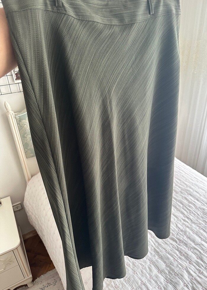 HAKİ YEŞİL ŞIK ETEK - Görsel 3