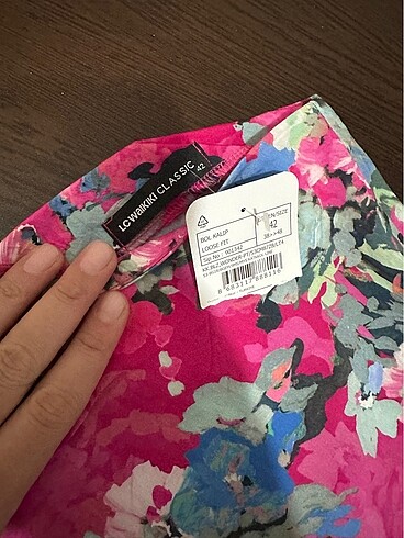 Pembe Kısa Kollu Kadın Bluz - Görsel 4