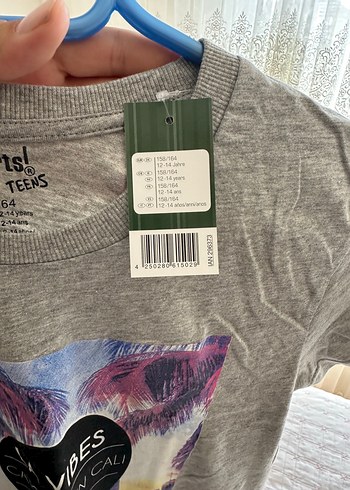 Gri Baskılı Erkek çocuk Kısa Kollu Tişört ithal - Görsel 5