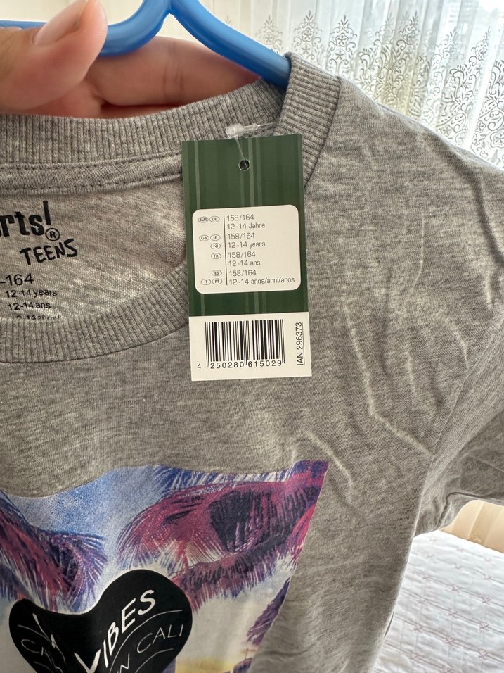 Gri Baskılı Erkek çocuk Kısa Kollu Tişört ithal - Görsel 5