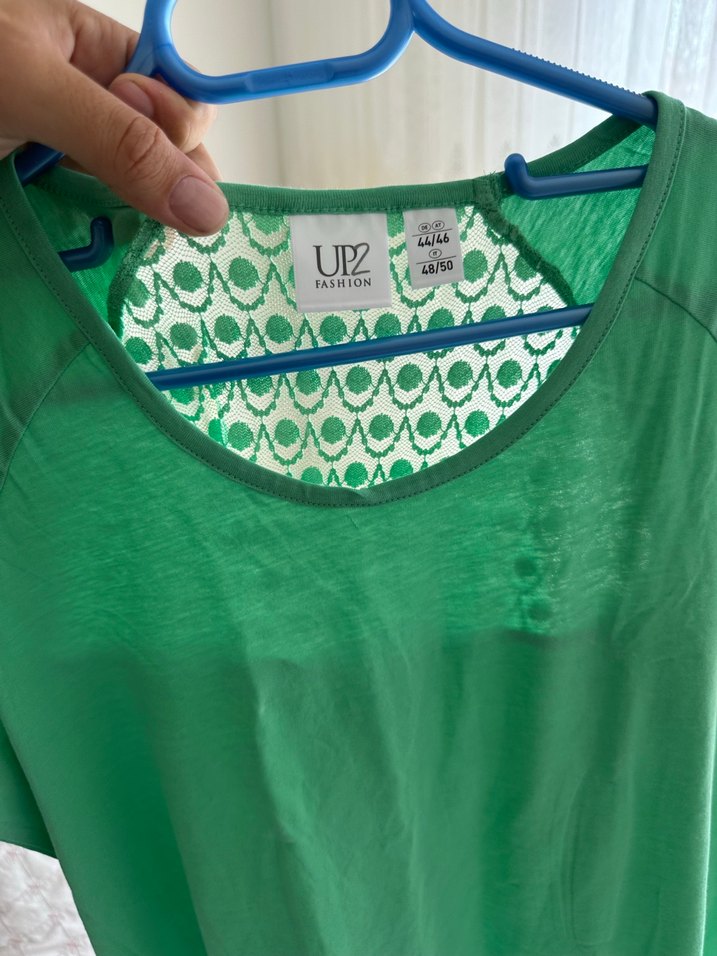 Yeşil Kısa Kollu Basic ithal Tişört - Görsel 5