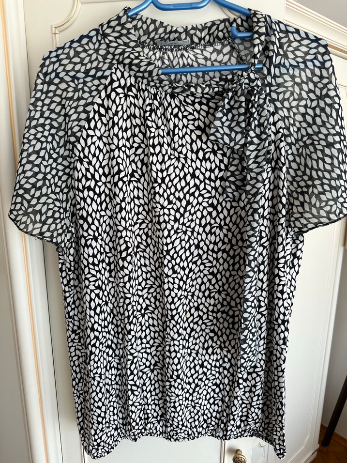 Gri Desenli Kısa Kollu Bluz LCW - Görsel 2