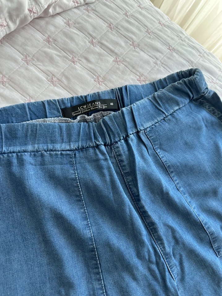 Kadın Lacivert Bol Kesim Midi Jean - Görsel 3