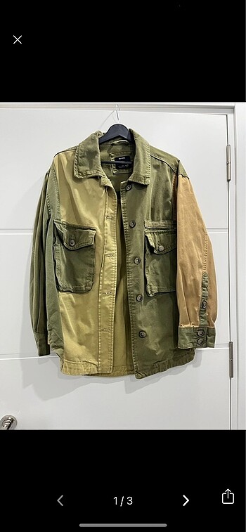 Bershka yeşil kot ceket