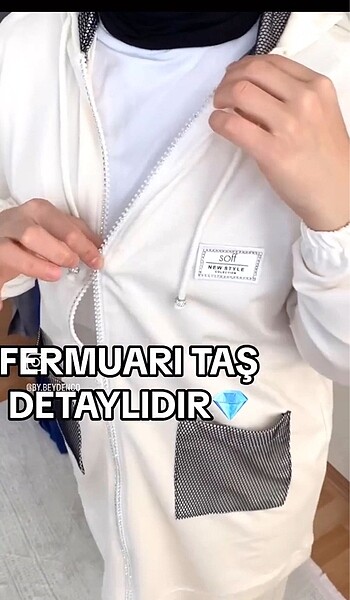 40 Beden Tesettür File detaylı eşofman takımı