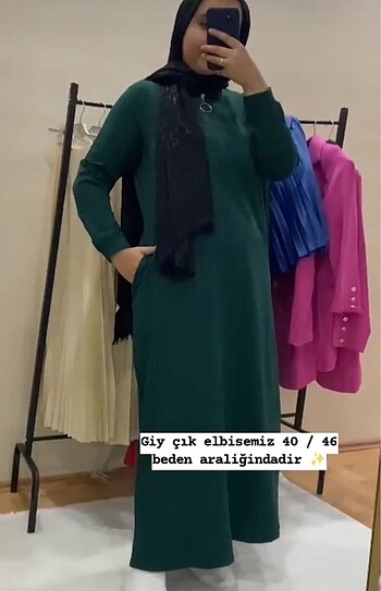 Diğer Tesettür Önü fermuarlı elbise