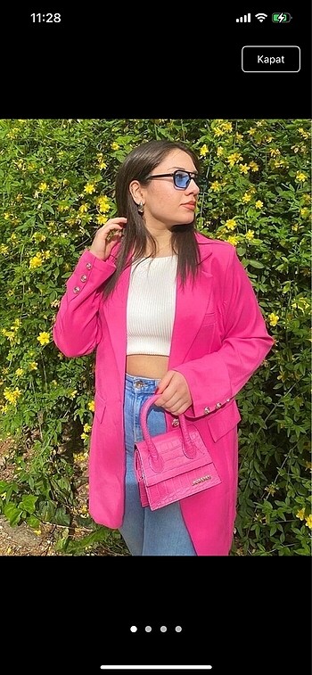 Pembe blazer ceket