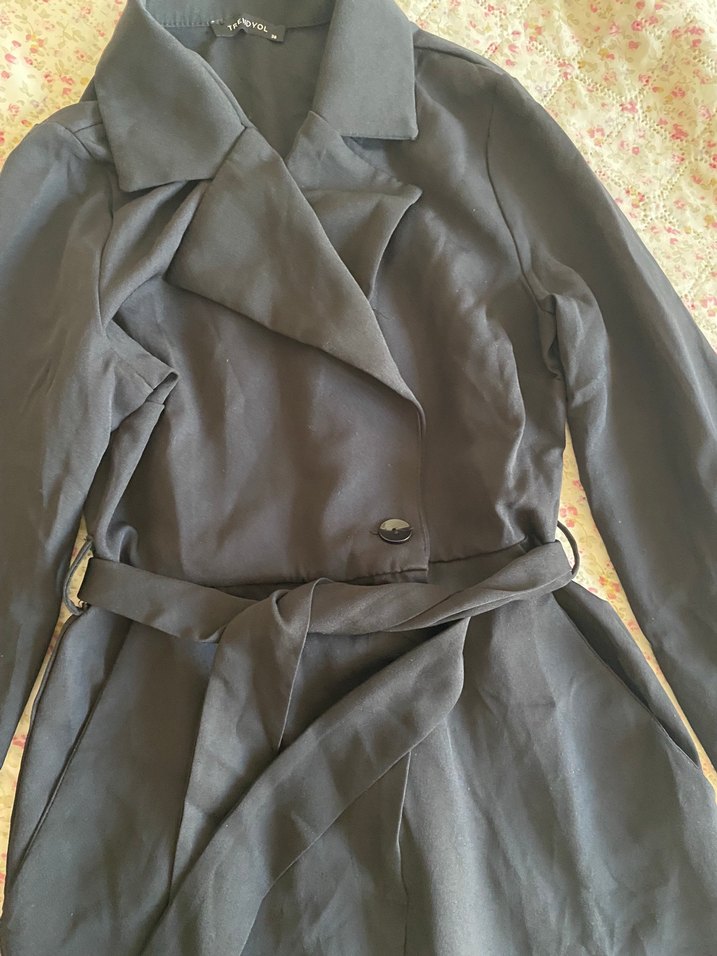 Kadın Siyah Uzun Kemerli Tulum - Görsel 3