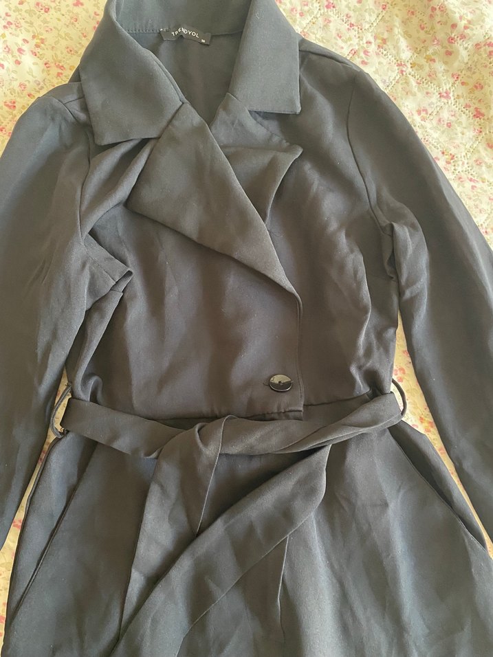 Kadın Siyah Uzun Kemerli Tulum - Görsel 4