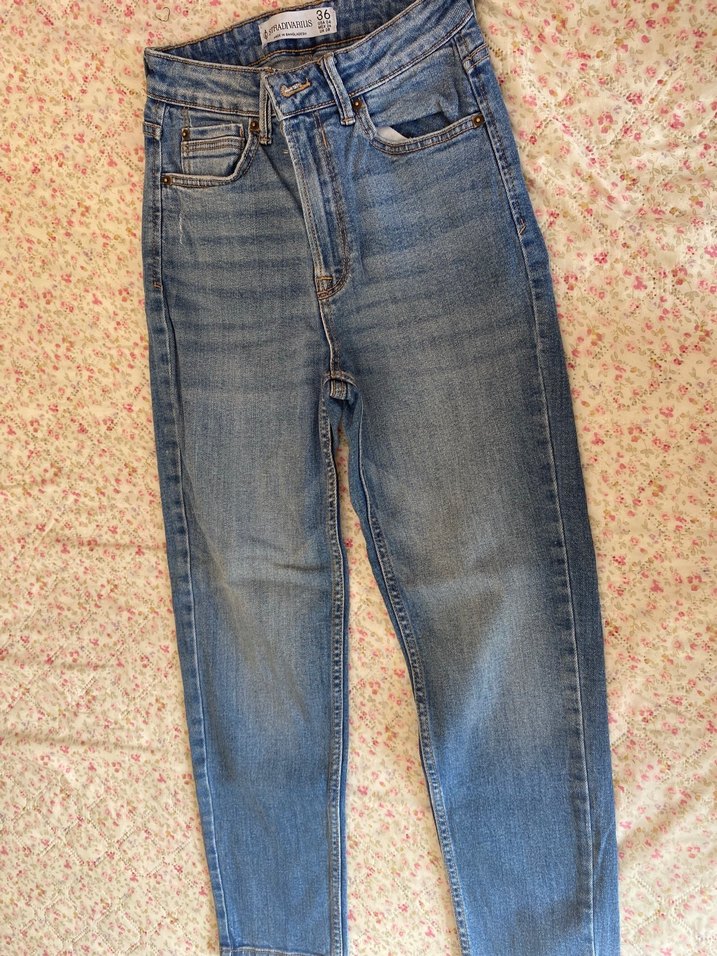 Nakışlı Kadın Kot Pantolon - Görsel 2