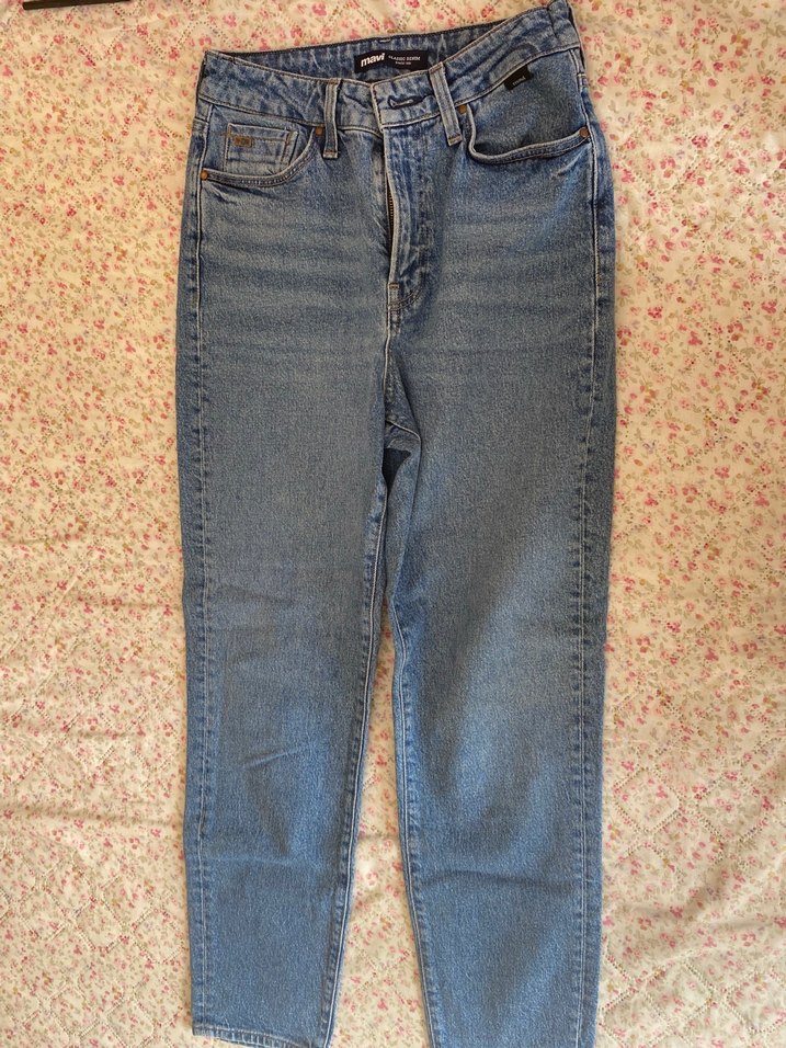 Mavi Mavi Kadın Kemerli Kot Pantolon - Görsel 2