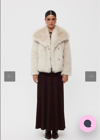 Bej Kadın Midi Kaban - Görsel 4