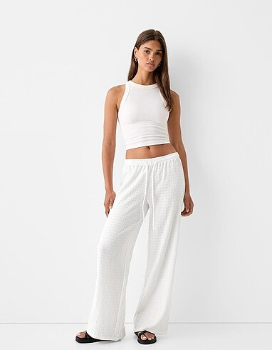 Bershka kumas straight fit pantolon