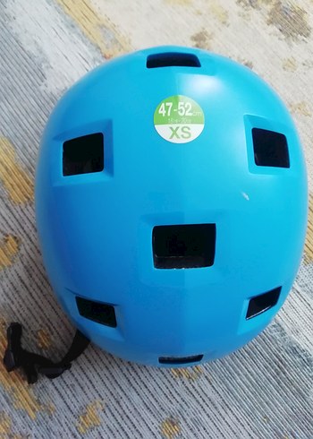 Mavi Biker Motosiklet Kaskı Velcro Bantlı - Görsel 3