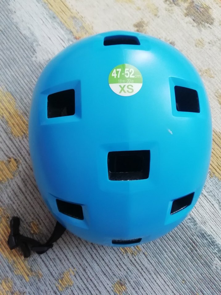 Mavi Biker Motosiklet Kaskı Velcro Bantlı - Görsel 3