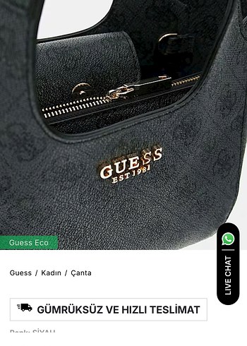 Beden Guess Orjinal Çanta Yeni Sezon