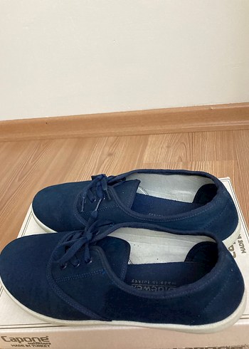 Lacivert Düz Tabanlı Kadın Spor Ayakkabı - Görsel 2