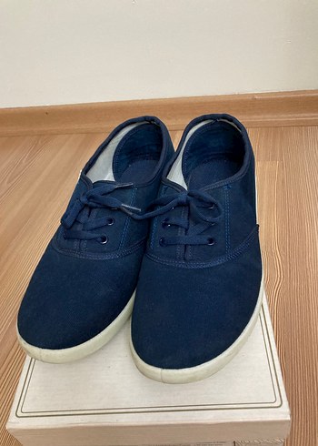 Lacivert Düz Tabanlı Kadın Spor Ayakkabı - Görsel 3