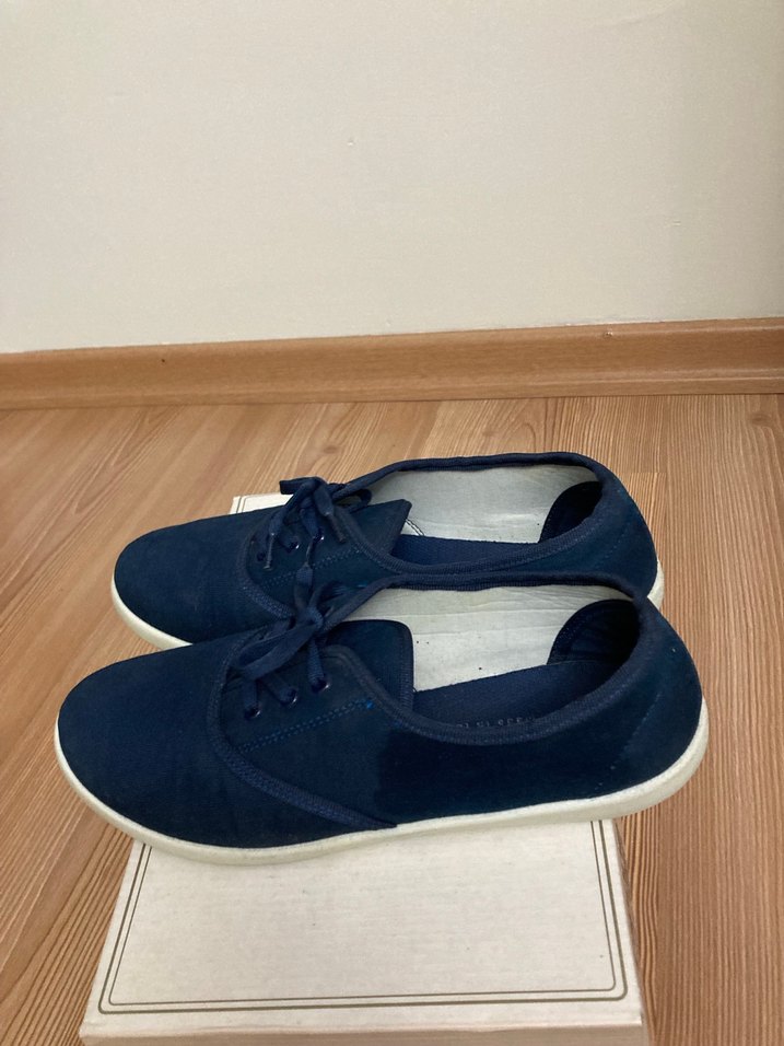 Lacivert Düz Tabanlı Kadın Spor Ayakkabı - Görsel 5