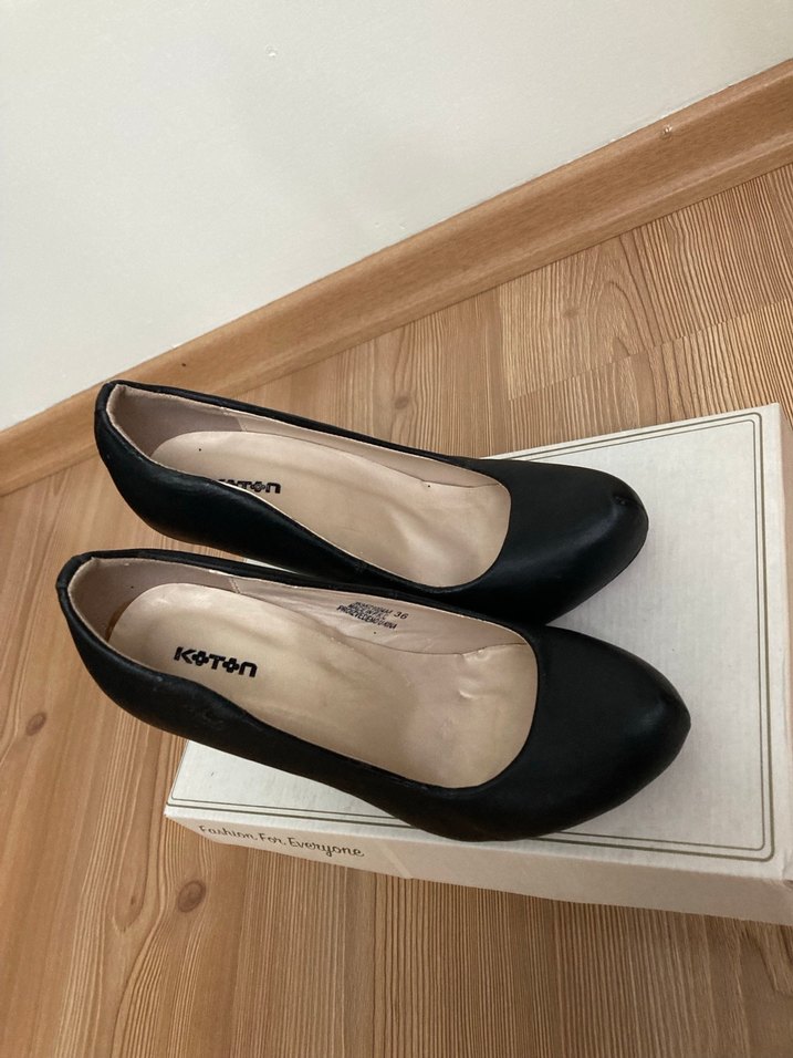 Siyah Dolgu Topuklu Kadın Stiletto - Görsel 4