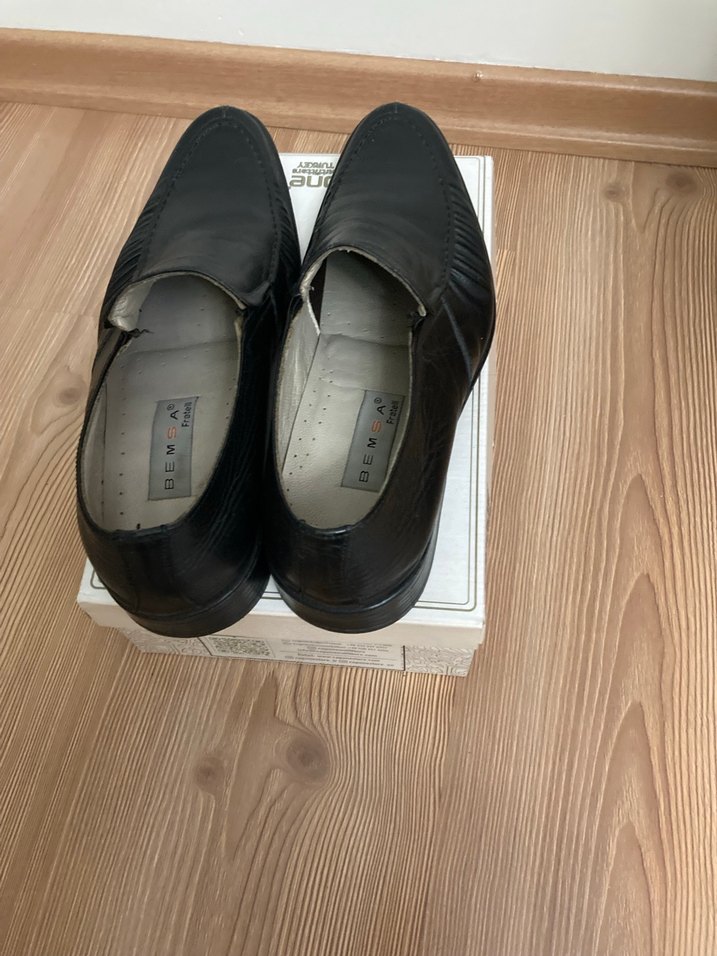 Erkek Siyah Deri Klasik Ofis Ayakkabısı - Görsel 5