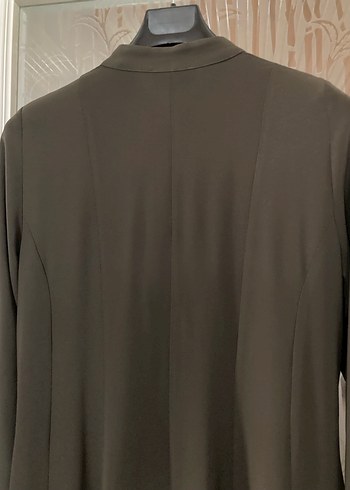 Kadın kına yeşili renginde Uzun ferace - Görsel 8