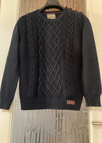 Erkek Çocuk Lacivert Örgü Kazak - Görsel 3