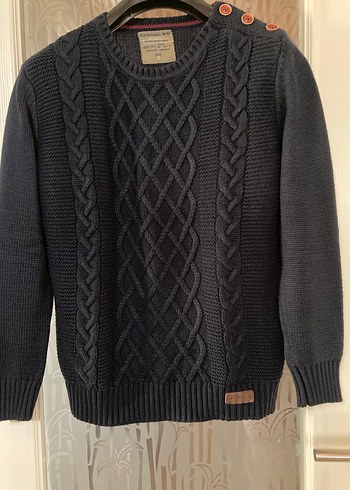 Erkek Çocuk Lacivert Örgü Kazak - Görsel 5