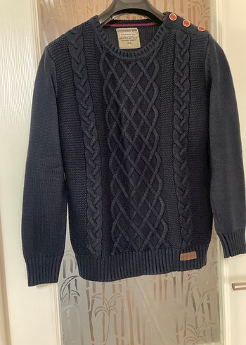 Erkek Çocuk Lacivert Örgü Kazak - Görsel 4