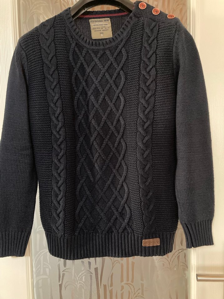 Erkek Çocuk Lacivert Örgü Kazak - Görsel 5