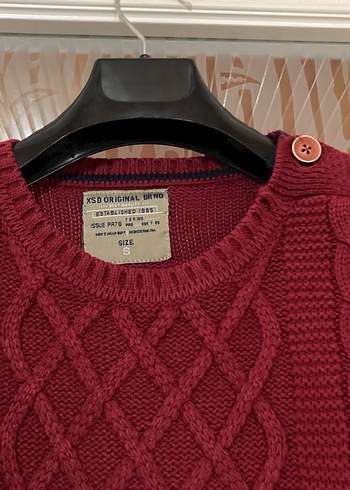 Bordo Örgü Erkek Çocuk Kazak - Görsel 6