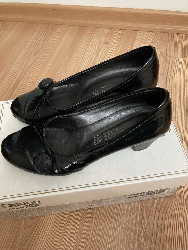 Klasik Siyah Tokalı Kadın Topuklu Ayakkabı - Görsel 5