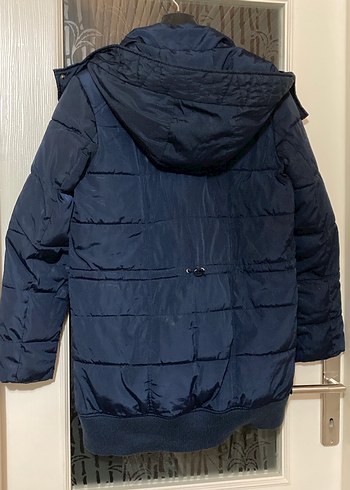 Lacivert Kadın Midi Kaban - Görsel 18