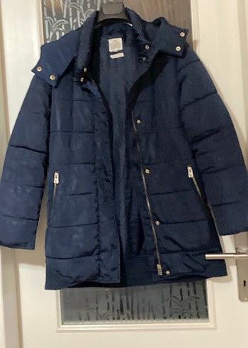 Lacivert Kadın Midi Kaban - Görsel 12