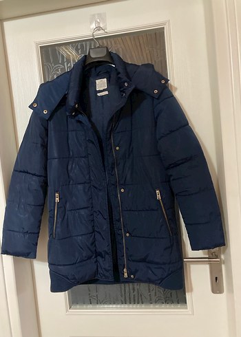 Lacivert Kadın Midi Kaban - Görsel 13