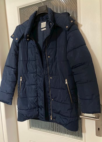 Lacivert Kadın Midi Kaban - Görsel 16